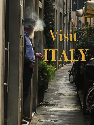 Cropped Italy photo shown as a poster