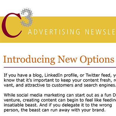 C3 Advertising Email Newsletter